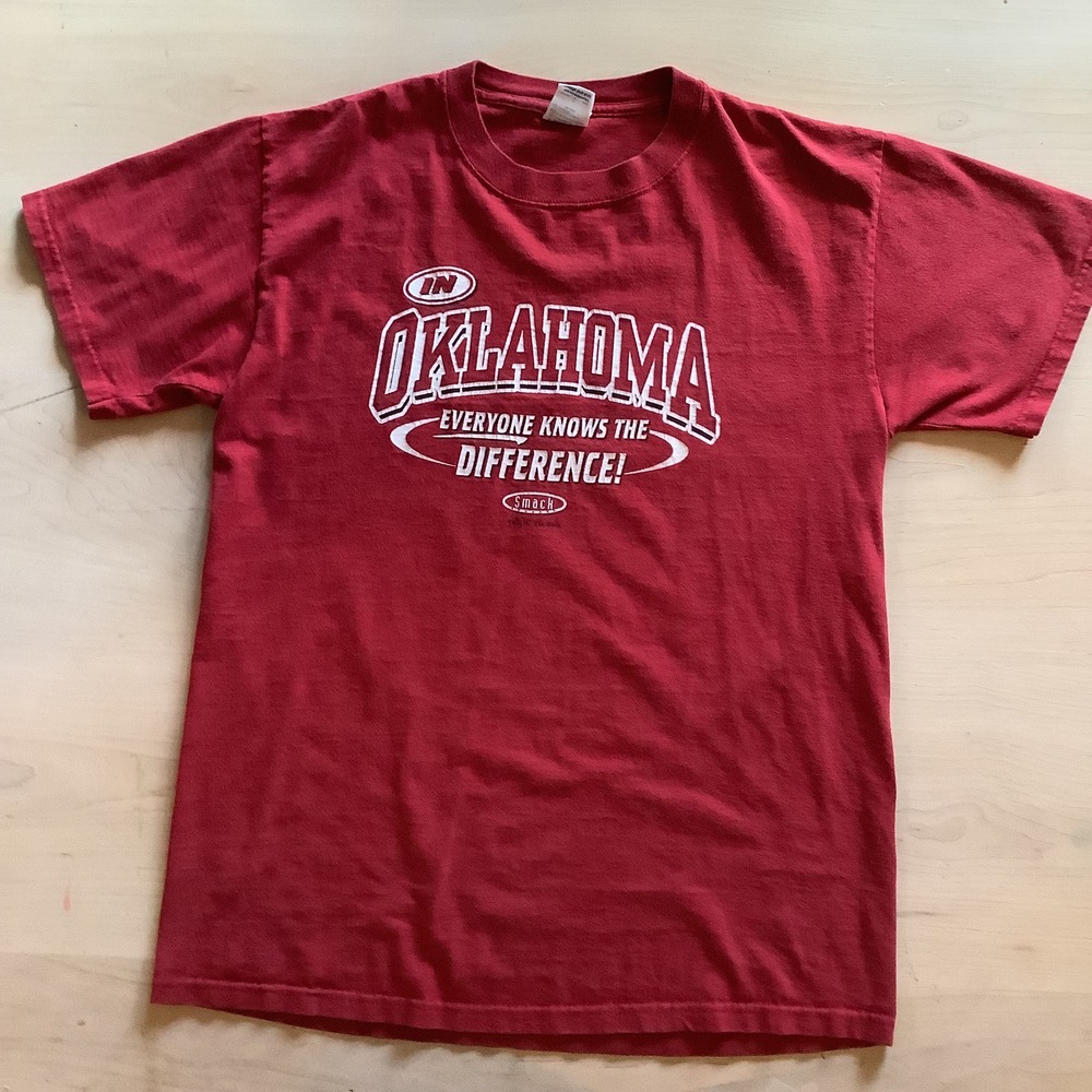 Oklahoma Sooners Dynasty vs Wanna-Be Graphic T-Shirt Red College Football